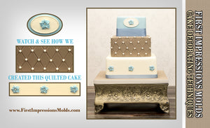 Cake Decorating Quilting, Plaque and Flowers Tutorial